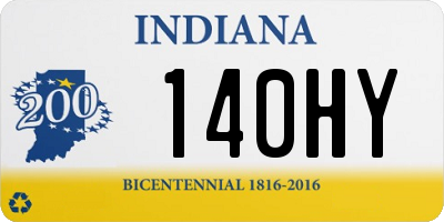 IN license plate 140HY