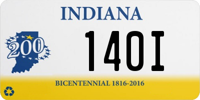 IN license plate 140I
