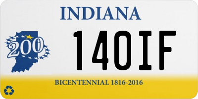 IN license plate 140IF