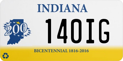 IN license plate 140IG