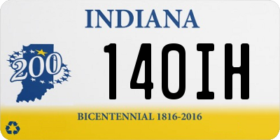 IN license plate 140IH
