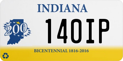 IN license plate 140IP
