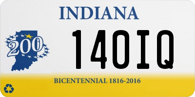 IN license plate 140IQ