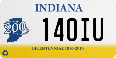 IN license plate 140IU