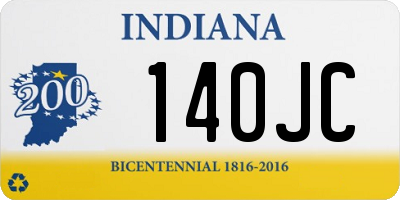 IN license plate 140JC