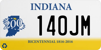 IN license plate 140JM