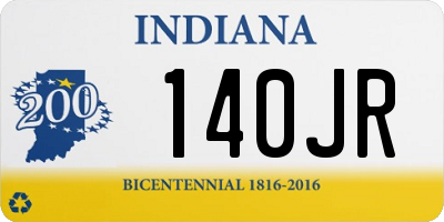 IN license plate 140JR