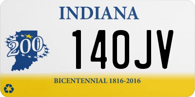 IN license plate 140JV