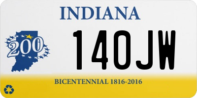 IN license plate 140JW