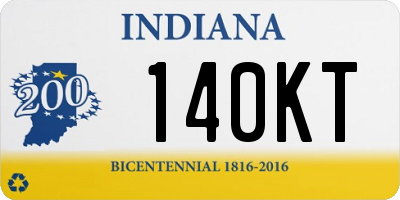 IN license plate 140KT