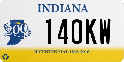 IN license plate 140KW