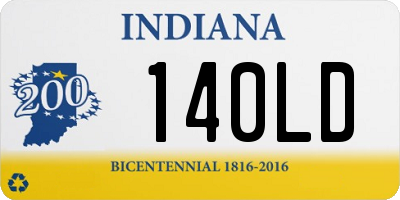 IN license plate 140LD