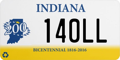 IN license plate 140LL