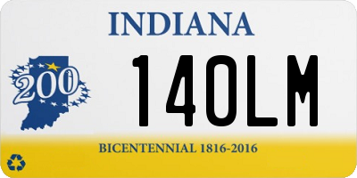 IN license plate 140LM