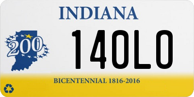 IN license plate 140LO
