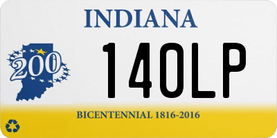 IN license plate 140LP