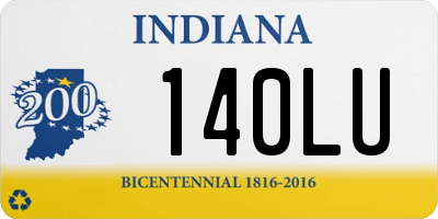 IN license plate 140LU