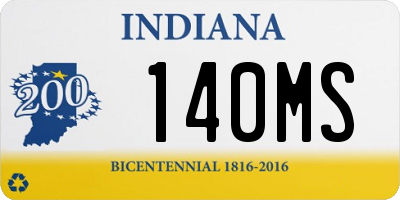 IN license plate 140MS