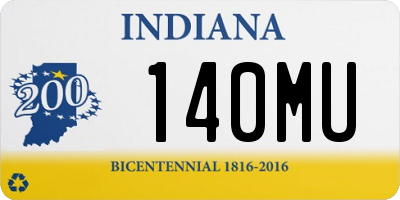 IN license plate 140MU