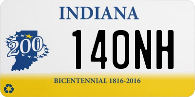 IN license plate 140NH