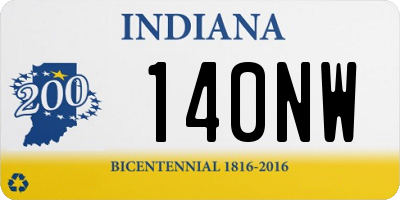 IN license plate 140NW