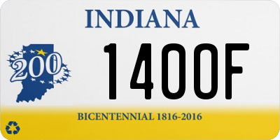 IN license plate 140OF