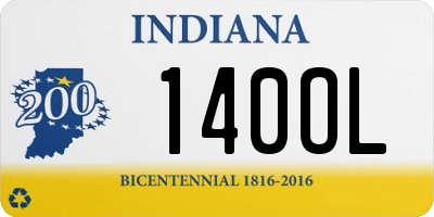 IN license plate 140OL