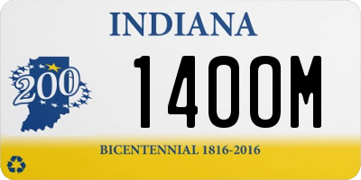 IN license plate 140OM