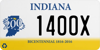 IN license plate 140OX