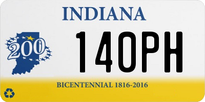 IN license plate 140PH