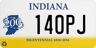 IN license plate 140PJ