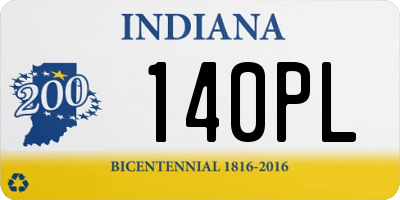 IN license plate 140PL