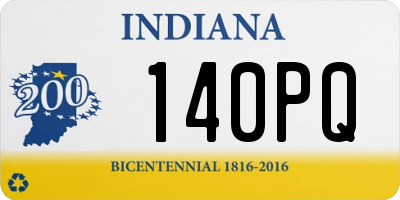 IN license plate 140PQ