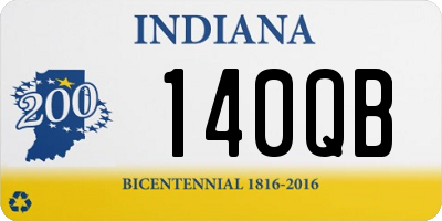 IN license plate 140QB