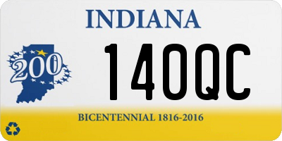 IN license plate 140QC