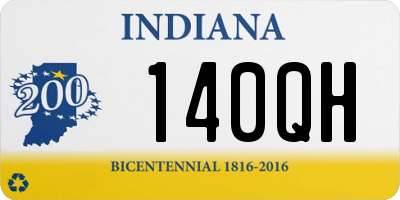 IN license plate 140QH