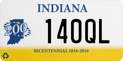 IN license plate 140QL