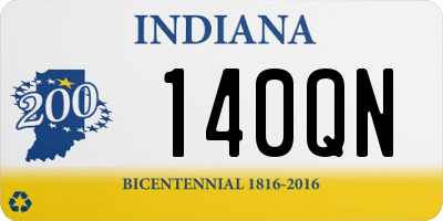 IN license plate 140QN