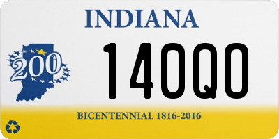 IN license plate 140QO