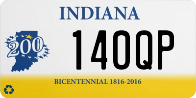 IN license plate 140QP