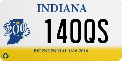 IN license plate 140QS