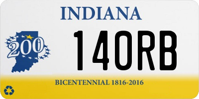 IN license plate 140RB