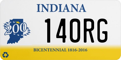 IN license plate 140RG