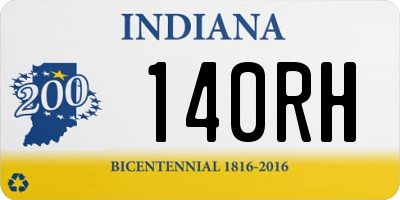 IN license plate 140RH