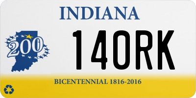 IN license plate 140RK