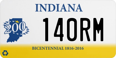 IN license plate 140RM