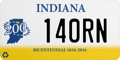 IN license plate 140RN