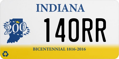 IN license plate 140RR