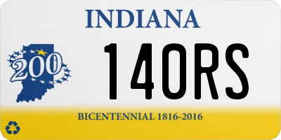 IN license plate 140RS