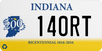 IN license plate 140RT